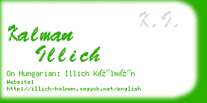 kalman illich business card